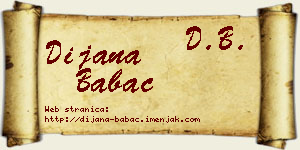 Dijana Babac vizit kartica